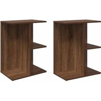 Mesitas de Noche 2 Unidades Madera de Ingeniería Vidaxl