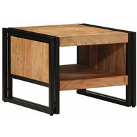 Mesa de Centro de Madera Maciza de Acacia 50x50x38 cm