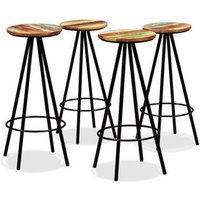 Taburetes de cocina 4 unidades madera maciza reciclada Vidaxl