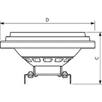 Bombilla LED AR111 G53 Regulable 15W 40° 870lm Philips