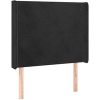 Cabecero con orejas de terciopelo 103x16x118/128 cm