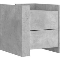 Mesita de noche de madera de ingeniería hormigón 45x50x50 cm Vidaxl