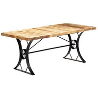 Mesa de comedor de madera maciza de mango 180x90x76 cm Vidaxl