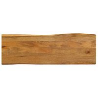 Tablero de Mesa Borde Natural Madera Maciza Mango 120x40x2,5 cm Vidaxl