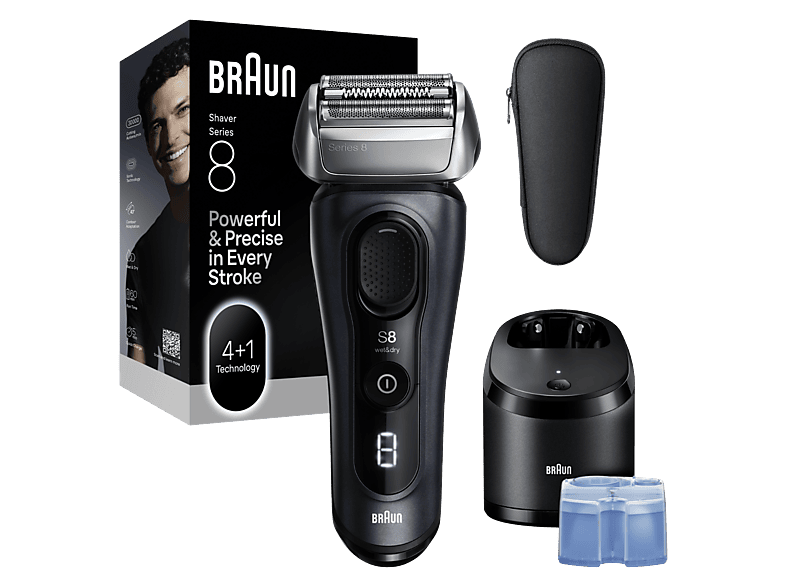 Braun Series 8 8663CC Afeitadora Eléctrica con SensoAdapt, 60 min autonomía, SmartCare