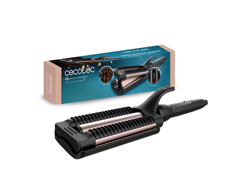 Plancha de pelo Cecotec RitualCare 1000 90W Revestimiento cerámico Ondas surf