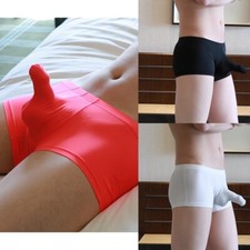 Paquete de 3 calzoncillos boxer de seda helada con diseño de nariz de elefante para hombre