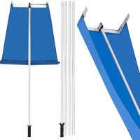 Rastrillo de nieve con poste y ruedas Costway 170 x 72 x 22 cm