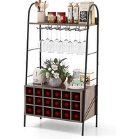 Estantería para vinos Costway 63x32x115 cm