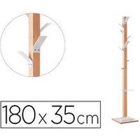 Perchero de Madera Haya Paperflow 8 Colgadores con Paraguero 180 cm