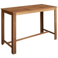 Mesa de bar de madera de acacia maciza 150x70x105 cm - Vidaxl