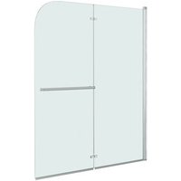 Mampara de Ducha Plegable 2 Paneles 95x140 cm Vidaxl