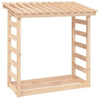Leñero de Madera Maciza de Pino Vidaxl 108x64,5x110 cm