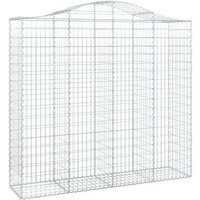 Cesta Gaviones Forma Arco Hierro Galvanizado 200x50x180/200 cm Vidaxl