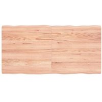 Tablero Mesa Madera Tratada Borde Vivo Marrón 220x60x(2-4)cm Vidaxl
