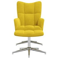 Silla de relajación con reposapiés terciopelo