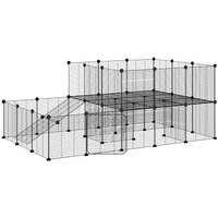 Jaula para Mascotas 35x35 cm 44 Paneles con Puerta Vidaxl