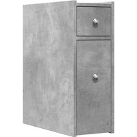 Armario de Baño Estrecho con Ruedas Madera Hormigón Vidaxl