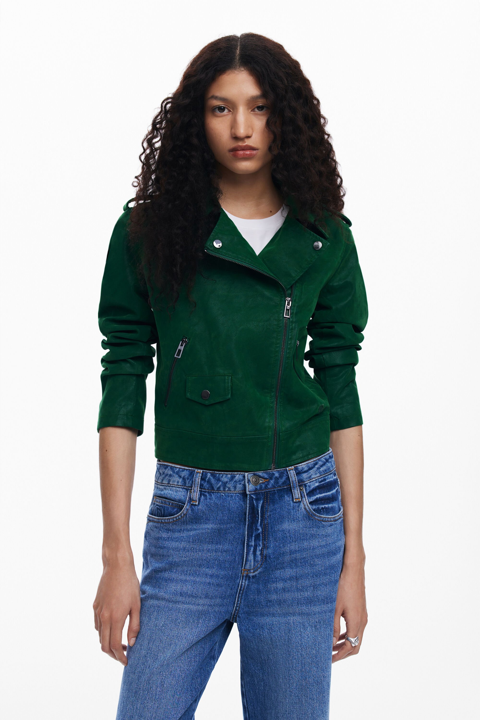 Chaqueta biker textura mujer Desigual