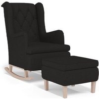 Sillón Mecedor con Taburete de Tela Vidaxl
