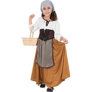 Disfraz de campesina medieval para niña 3-4 años