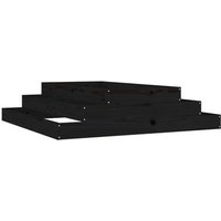 Jardínera de Madera Maciza de Pino Negro 110x110x27 cm