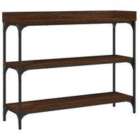 Mesa Consola con Estantes de Roble 100x30x80 cm – Vidaxl