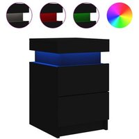 Mesita de noche con luces LED Vidaxl 35x39x55 cm