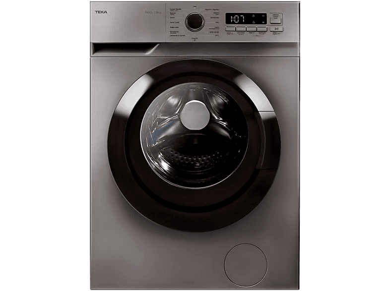 Lavadora frontal Teka WMK 40840 SS 8 kg 1400 rpm 15 programas Acero inoxidable