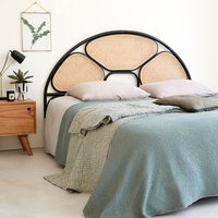 Cabecero de cama de rejilla y ratán 160 cm