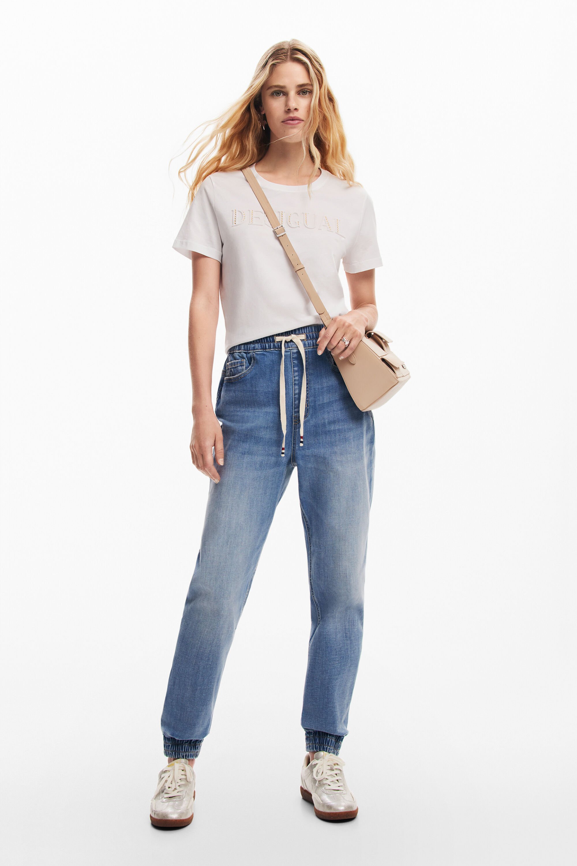 Desigual Pantalón jogger denim mujer