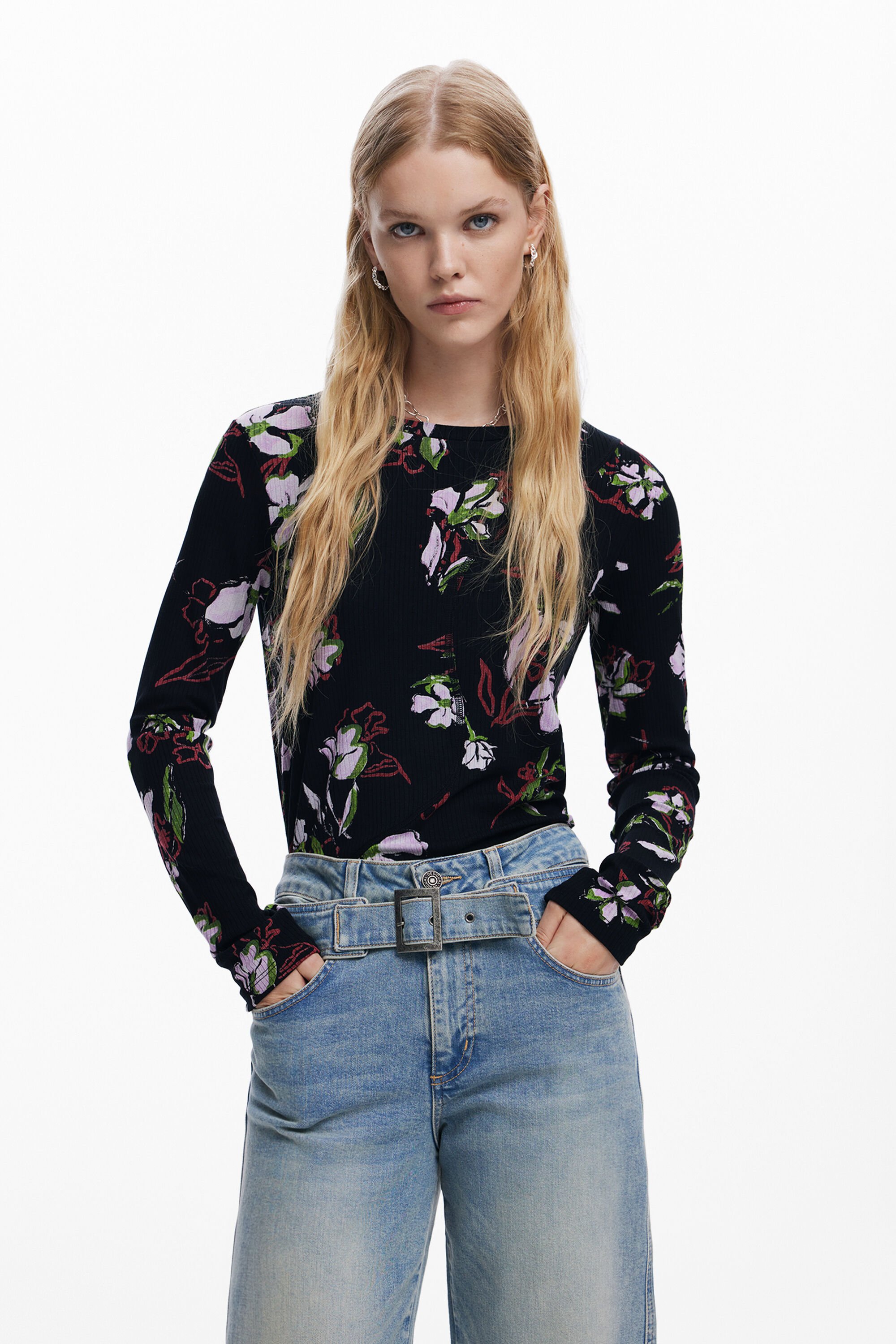 Camiseta Desigual flores mujer