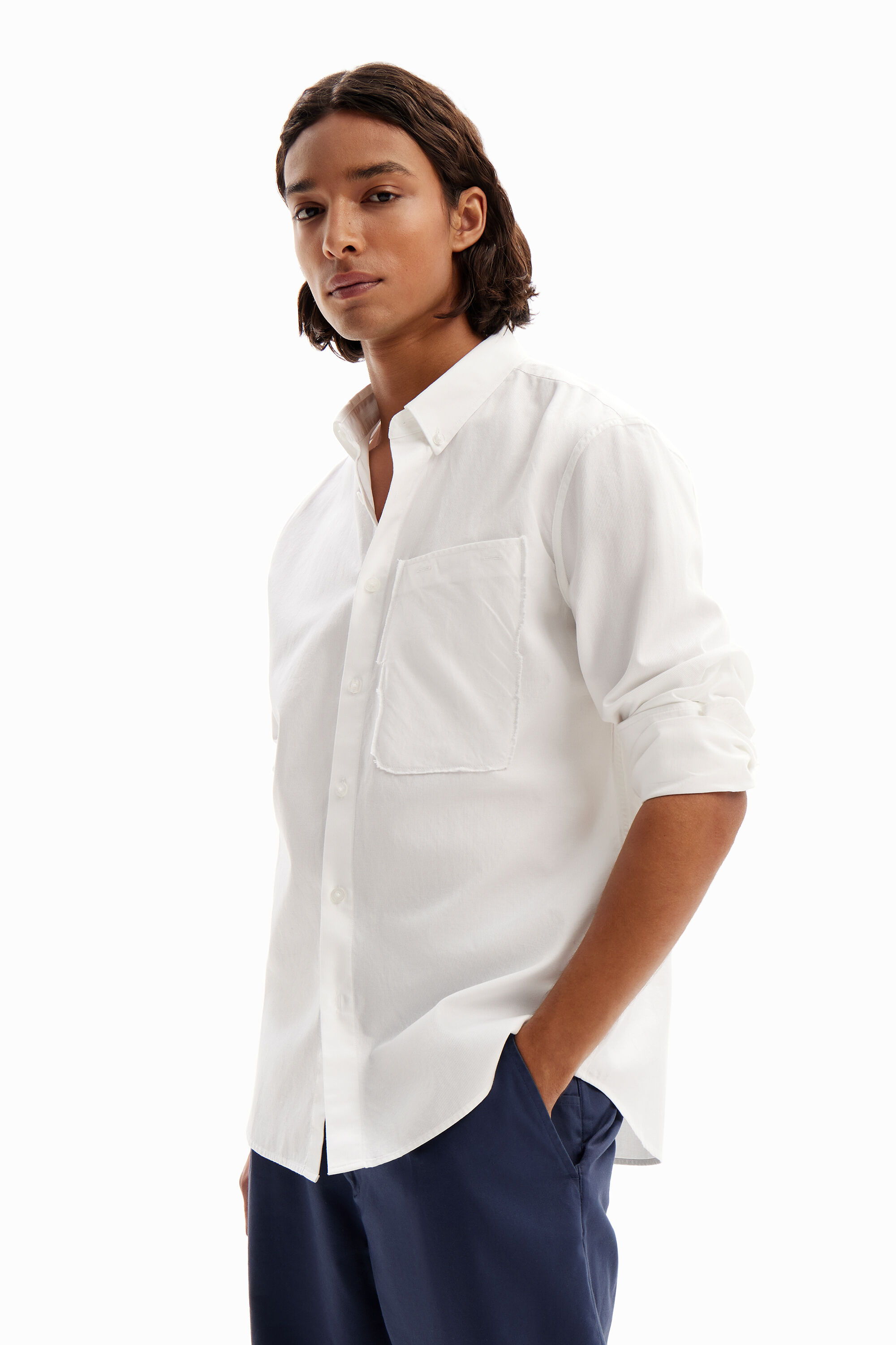 Camisa De Popelín Patchwork Hombre Desigual