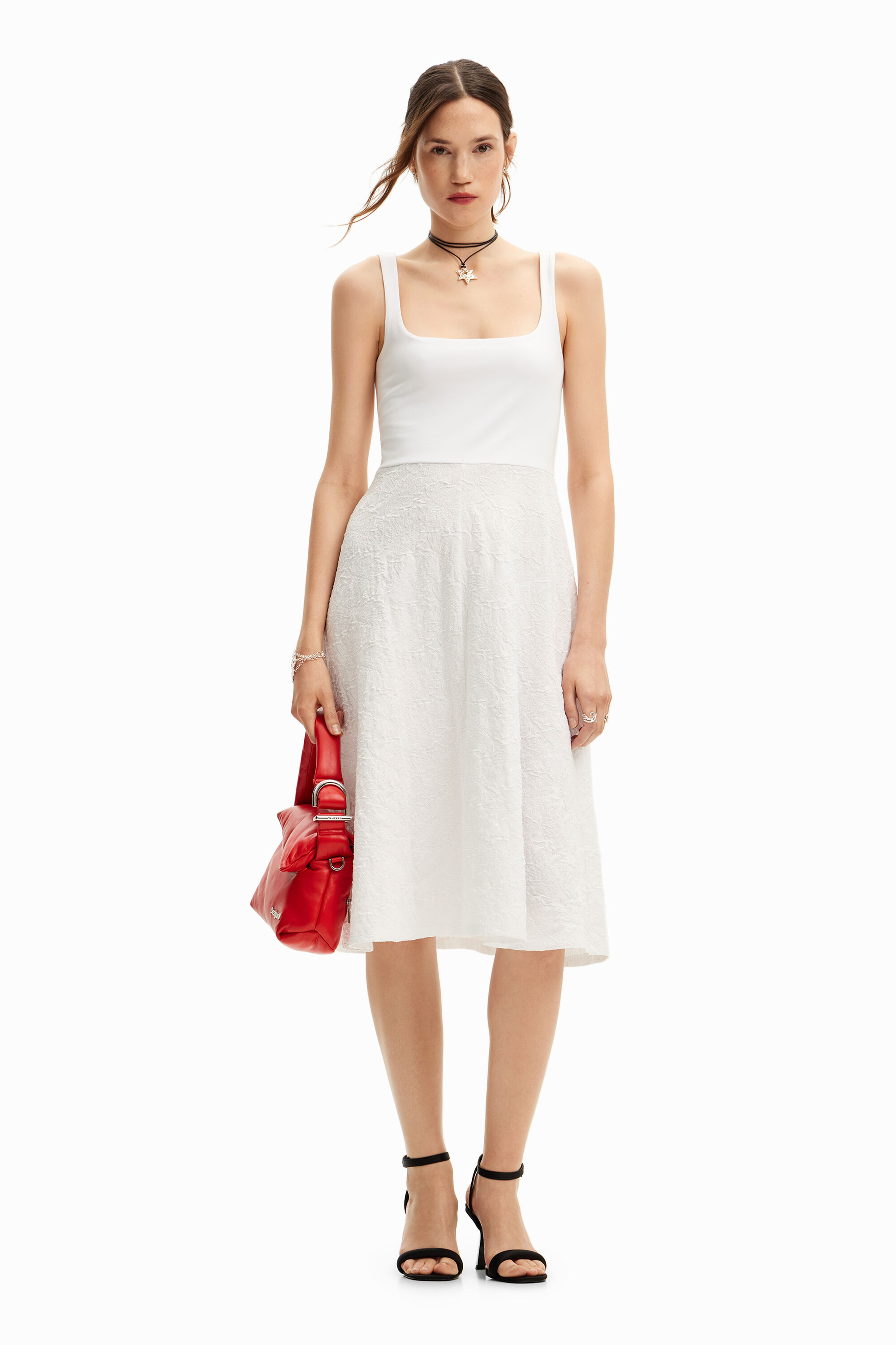 Vestido midi evasé mujer Desigual