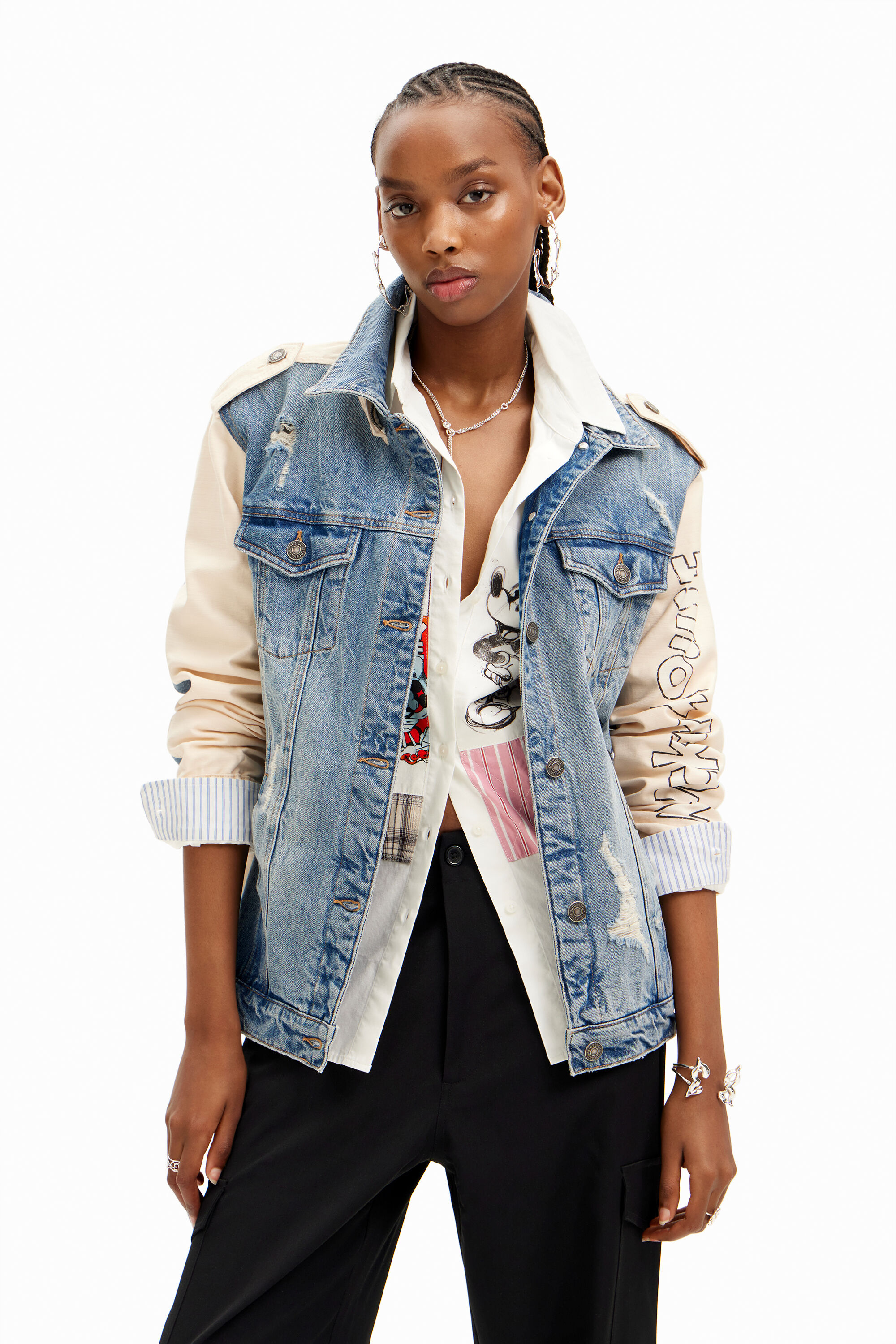 Chaqueta Parka Desigual Mickey Mouse Mujer