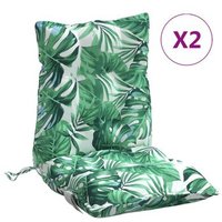 Cojines de silla de respaldo bajo 2 uds - CFW64340