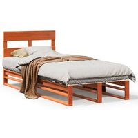 Estructura de cama sin colchón madera maciza 90x190 cm CFW340352