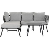 Sofá de Jardín Dkd Home Decor Poliéster Aluminio (2 Piezas)