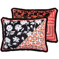 Cojín Classic Geometría / Flores Velvet 60x13x45 cm