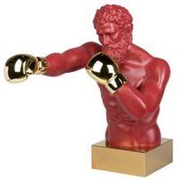 Boxeador Decorativo Resina Metal Granate 33x56x56 Cm