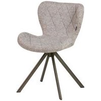 Silla de Comedor Chenilla Beige 47x55x72 Cm
