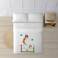 Juego de Sábanas 100% Algodón Funambulista Cama 150 (240x270 Cm)