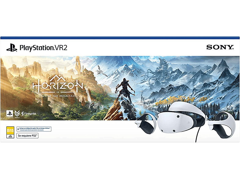 PlayStation VR2 Gafas OLED 4K + Mandos VR2 Sense + Auriculares Estéreo + Voucher Juego Horizon: Call of the Mountain (PS5)
