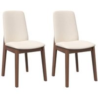 Sillas de Comedor Madera Maciza Caucho (Pack 2 Unidades)