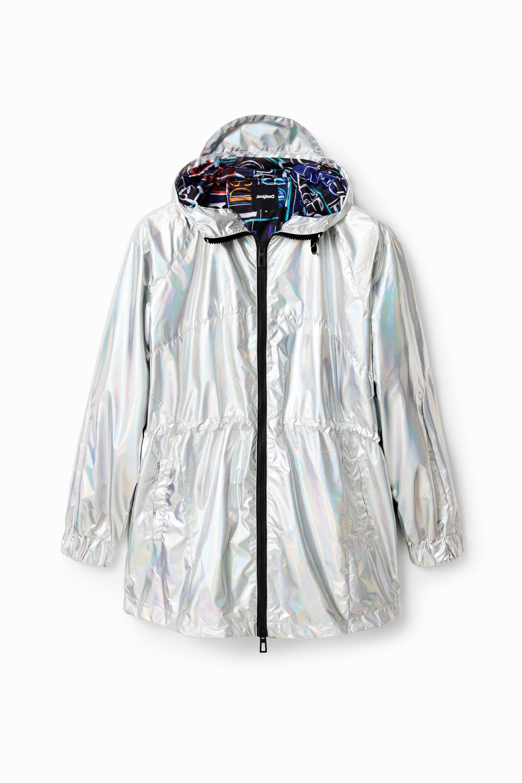 Parka metalizada con capucha Desigual para hombre