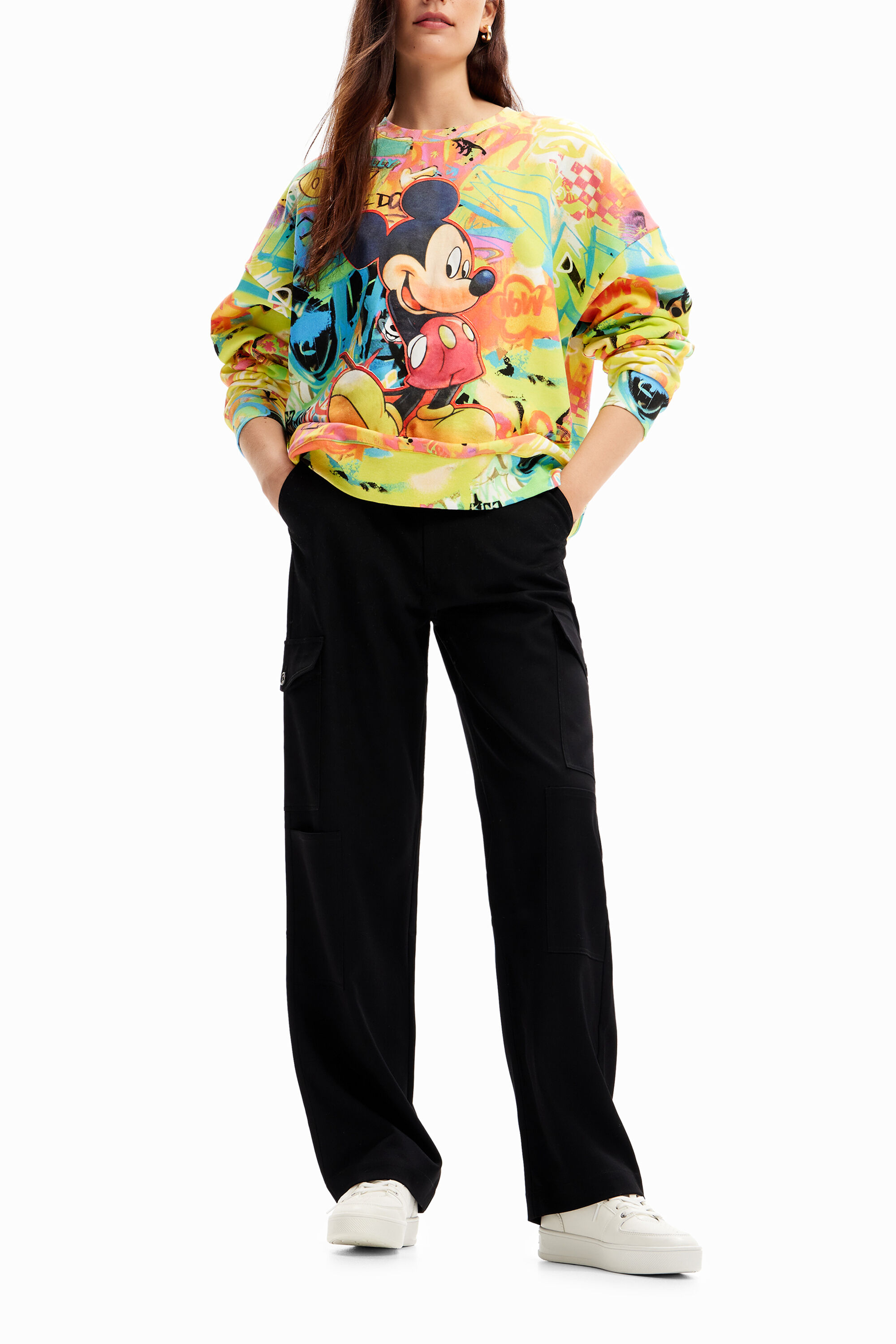 Sudadera oversize Mickey Mouse Desigual Sudadera oversize Mickey Mouse Desigual