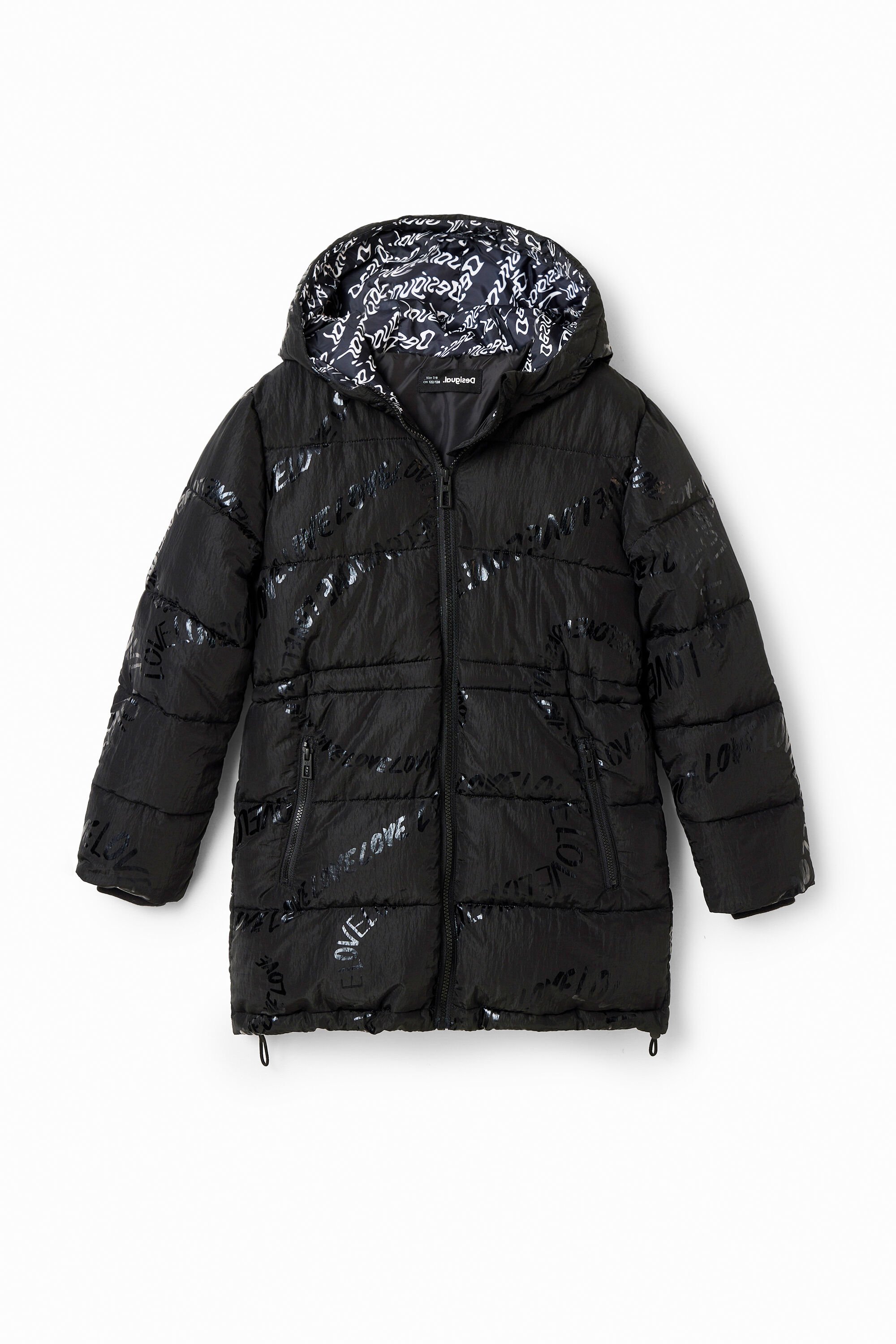 Abrigo Desigual Largo Padded