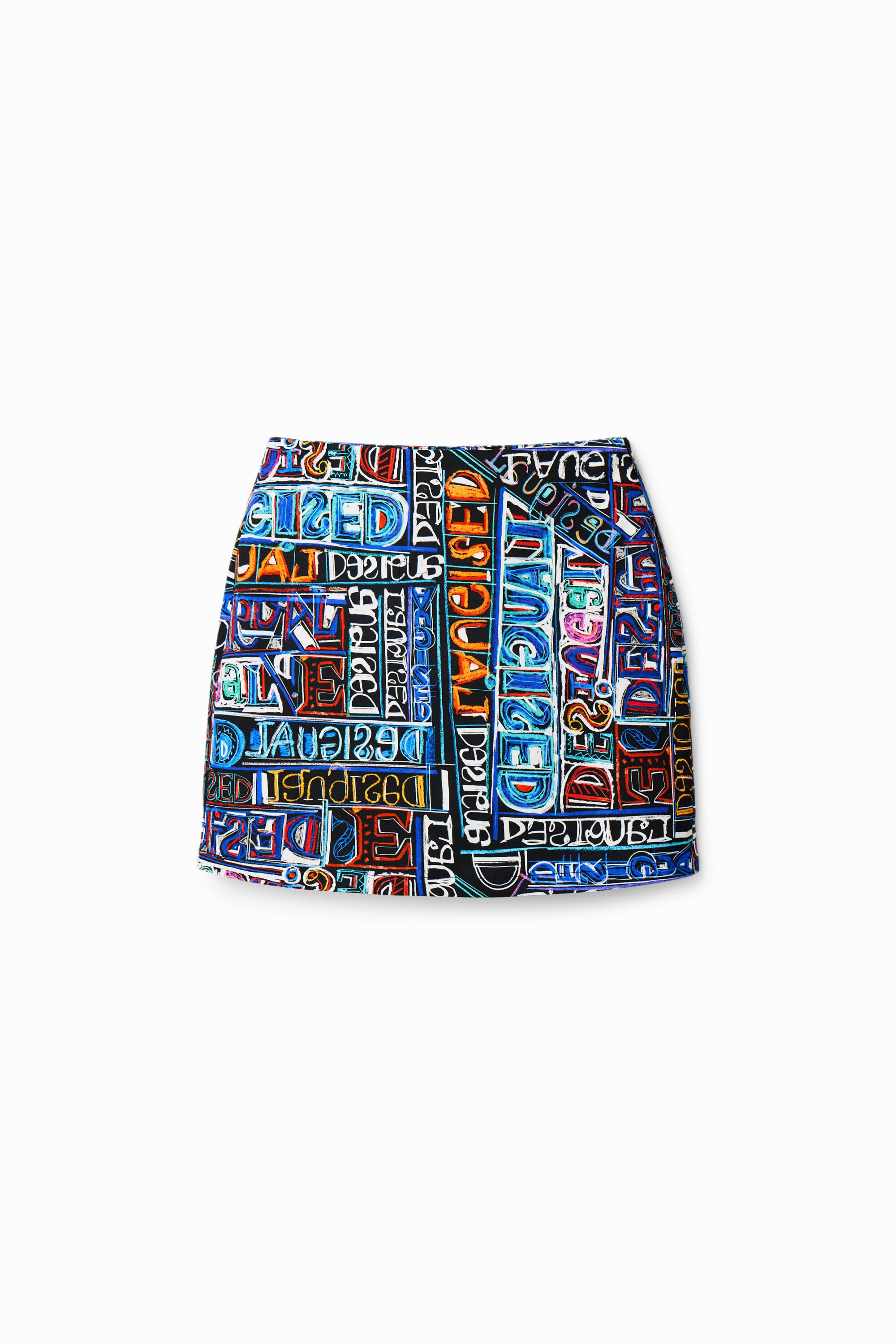 Minifalda slim Desigual con logo arty