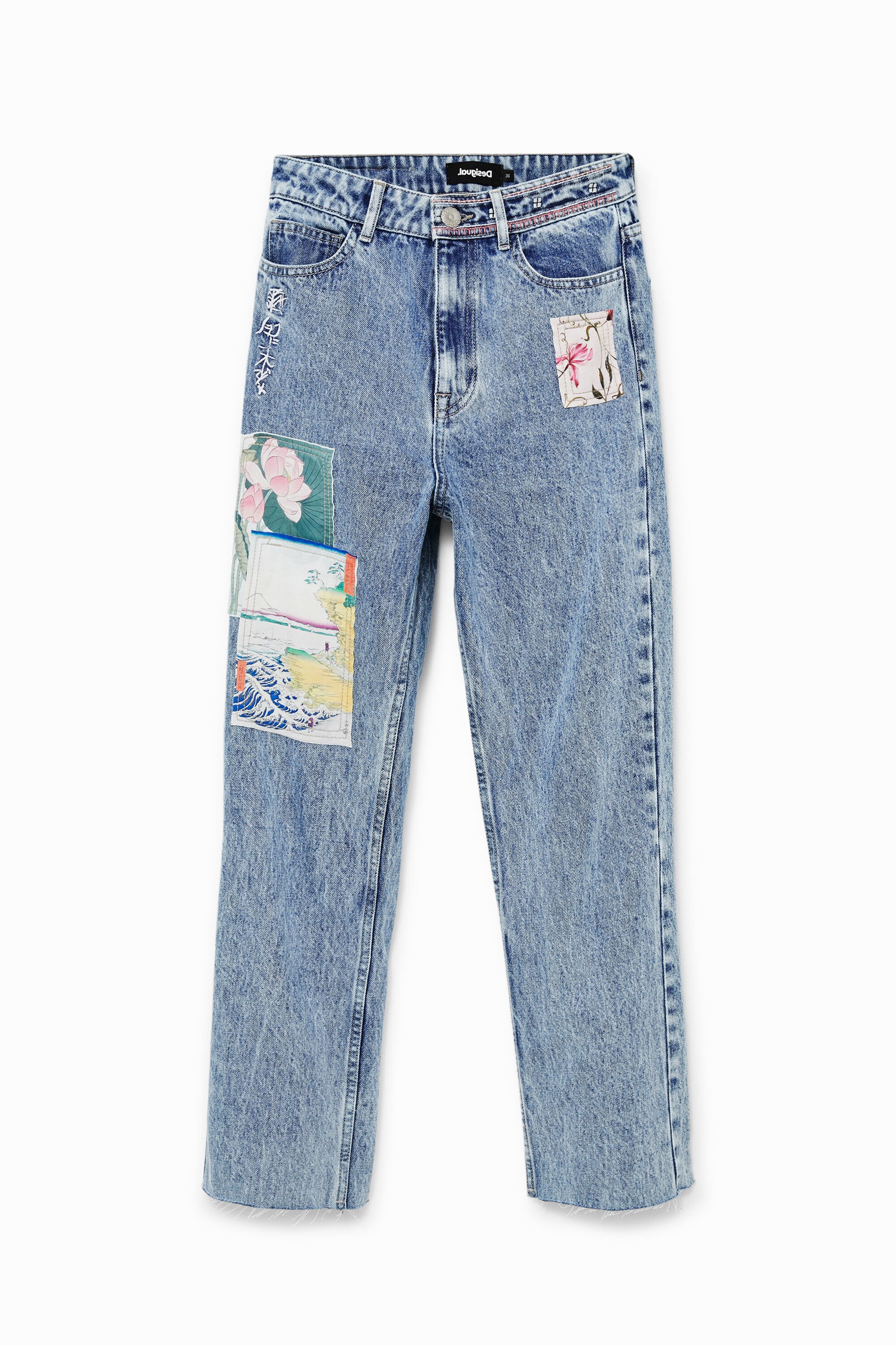 Vaquero Straight Cropped Japonés Desigual para Hombre