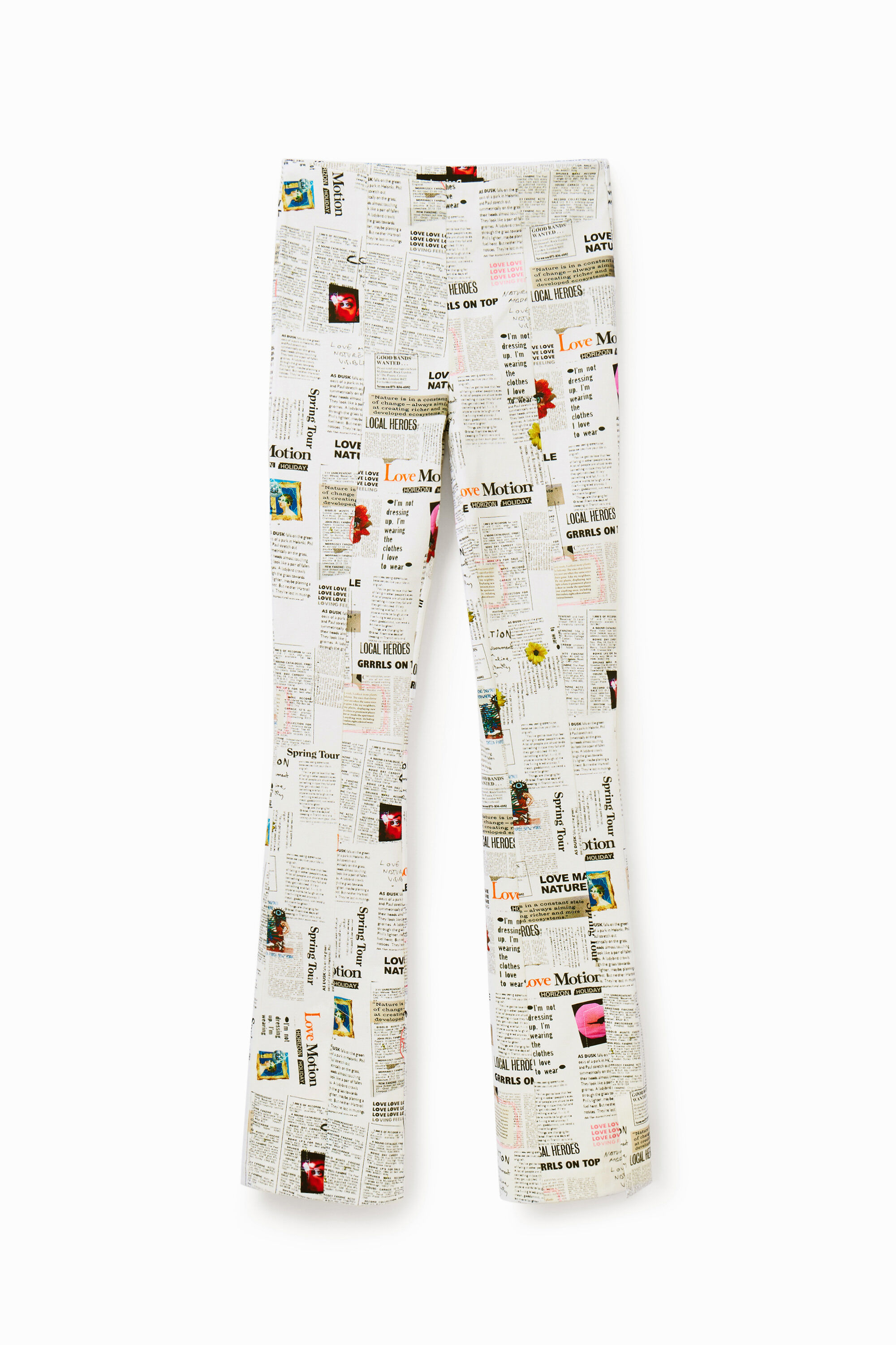 Pantalón aberturas periódico fehombre
